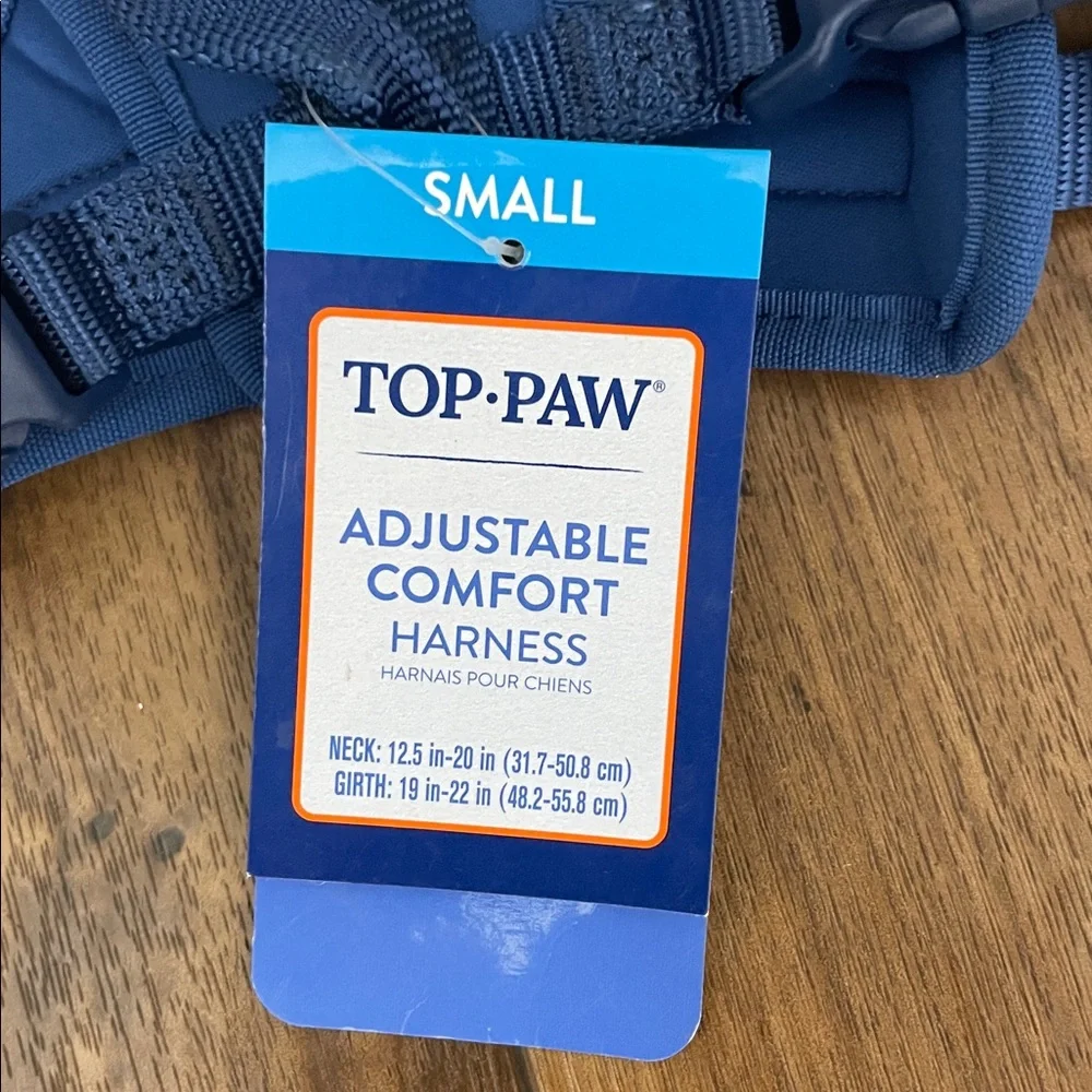 Top Paw Navy Adjustable Small Dog Harness NWT